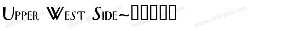 Upper West Side字体转换